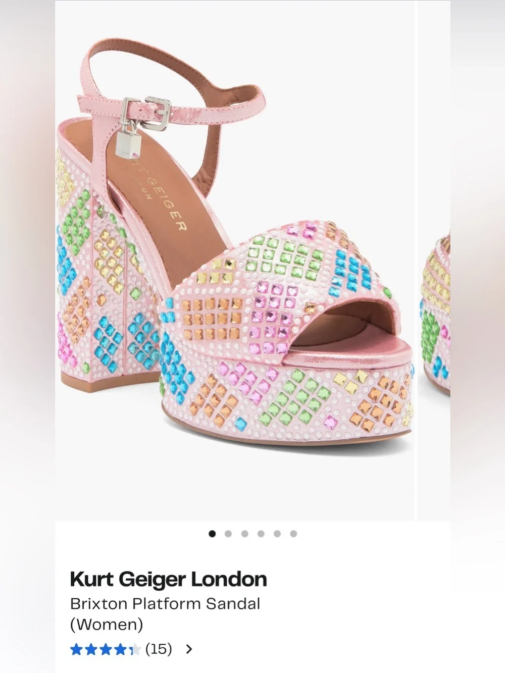 NIB Kurt Geiger Women’s Brixton Crystal Embellished Platform Sandals
